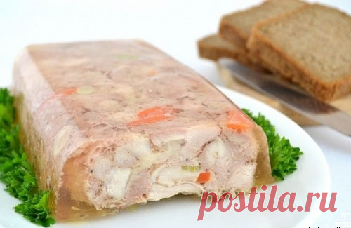Куриный рулет в желе Raznos0le.ru