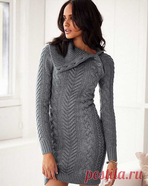 "Арановое единство - платье+свитер спицами"