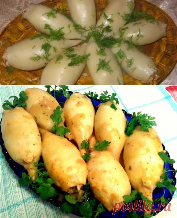 Фаршированные кальмары. Простые рецепты...