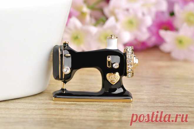 Blucome для женщин и девочек швейная машина брошь черной эмалью броши хиджаб pin для воротник костюм шарф украшения Аксессуары купить на AliExpress