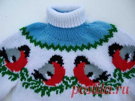 Вязаный детский свитер | Вяжем с Лана Ви