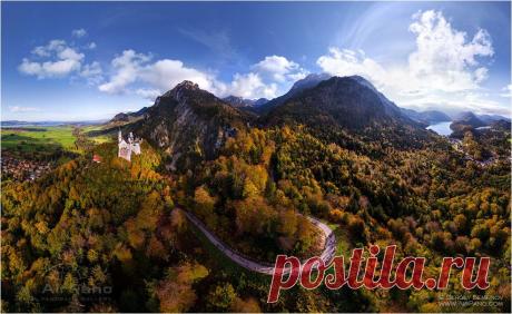 Германия, дорога к замку Нойшванштайн