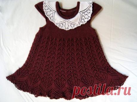 Мир хобби: Платье для девочки (вязание спицами)