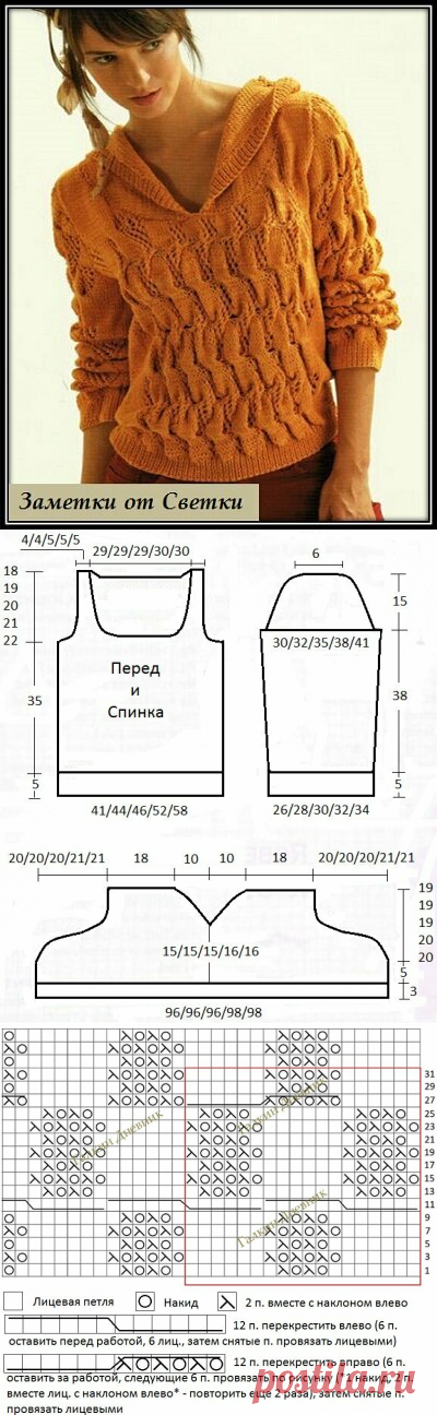 Заметки от Светки /Пуловер от французских дизайнеров - размеры 34 - 52 | "Заметки от Светки" - вязание | Яндекс Дзен