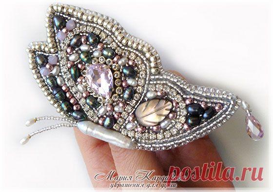 Брошка-бабочка вышитая бисером. Мастер-класс » Планета рукоделия