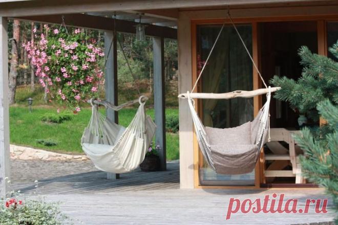Интересные идеи гамаков для заднего двора