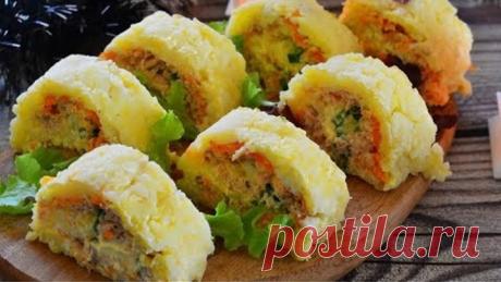 ТАК МИМОЗУ ВЫ ЕЩЕ НЕ ГОТОВИЛИ! | Новогодний рецепт салата МИМОЗА в Рулете | Оригинальная подача!