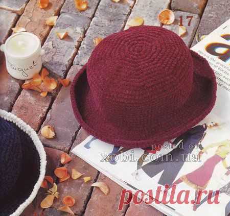 шляпка вязаная крючком столбиками без накида