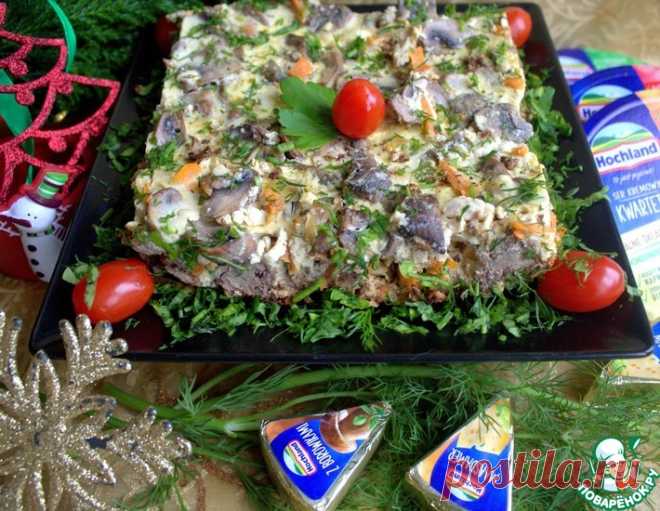 Печёнка с грибами в заливке – кулинарный рецепт