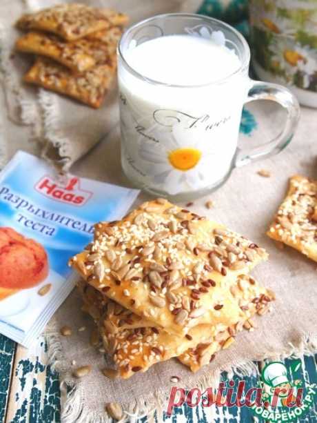 Домашнее галетное печенье с семечками Кулинарный рецепт