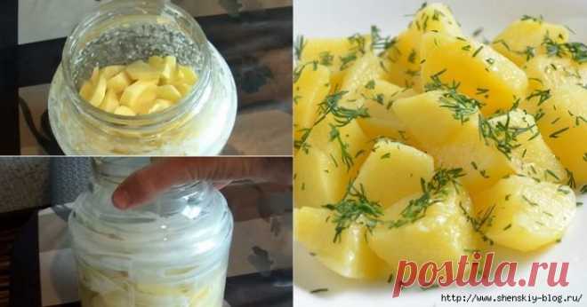 ВКУСНАЯ КАРТОШКА С МАСЛОМ В БАНКЕ. ОТПРАВЛЯЮ В ЕЩЕ ХОЛОДНУЮ ДУХОВКУ И ЖДУ 40 МИНУТ...