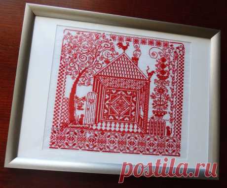 #вышивка #свадьба #ручнаяработа #дом #подарок #embroidery #оберег #подарокнасвадьбу #wedding #amulet #любовь #дерево #романтика #весна #монохром