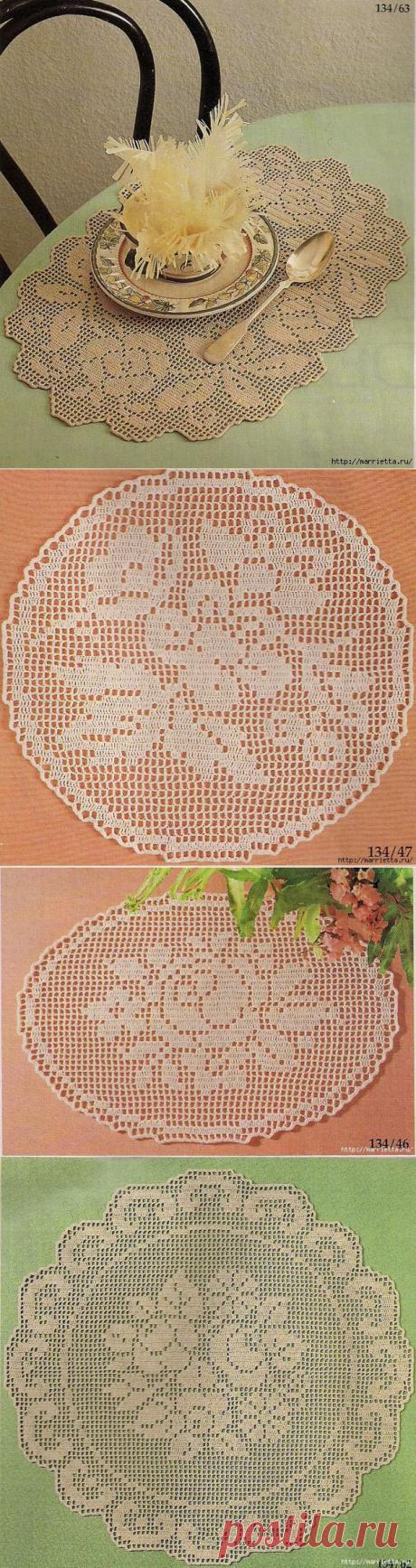 Вязание крючком. Корзинки и салфетки.