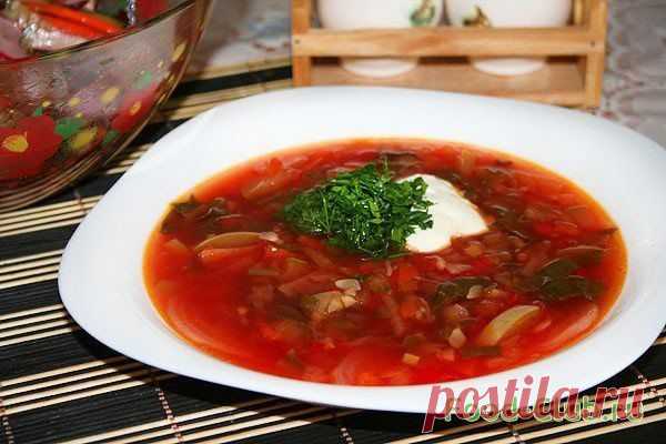 Борщ со свекольной ботвой / Горячие супы / Кулинарные рецепты - Фуд-клаб.ру