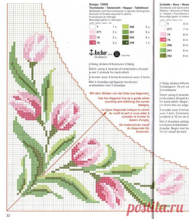 вышивание крестиком цветы - Поиск в Google