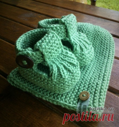 Детские пинетки – ботиночки спицами. Работа essa.handmade, Вязание для детей
