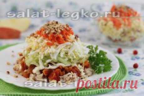Салат с курагой и курицей