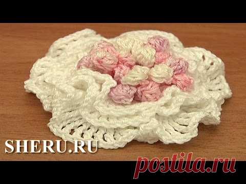 Crochet Ruche Petal 3D Flower Урок 84 Рюши в виде лепестков