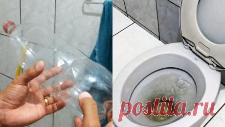 Как прочистить засор в унитазе пластиковой бутылкой