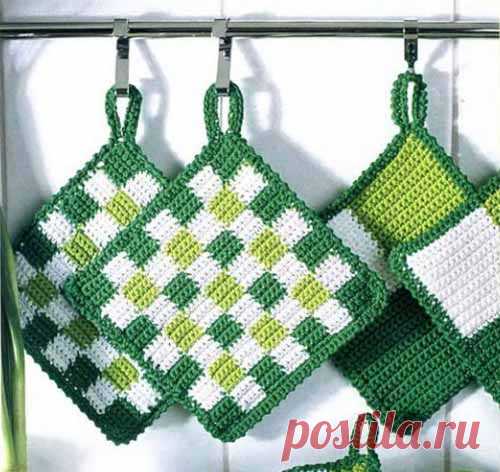 Прихватки в клеточку