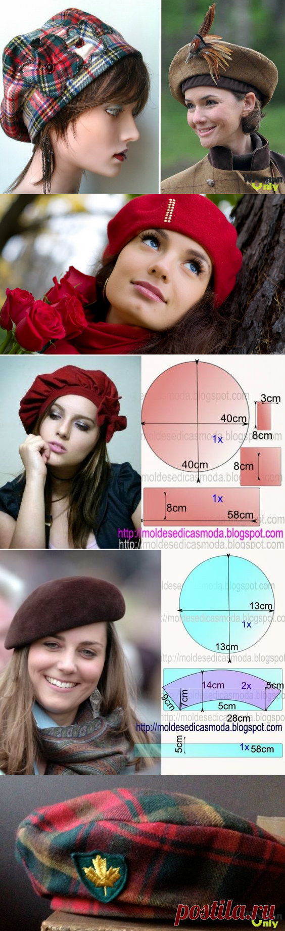 Шьем женские береты
