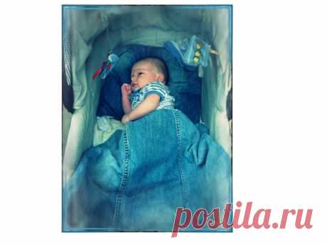 Комплект в коляску из джинсы / Будущие мамы / Модный сайт о стильной переделке одежды и интерьера