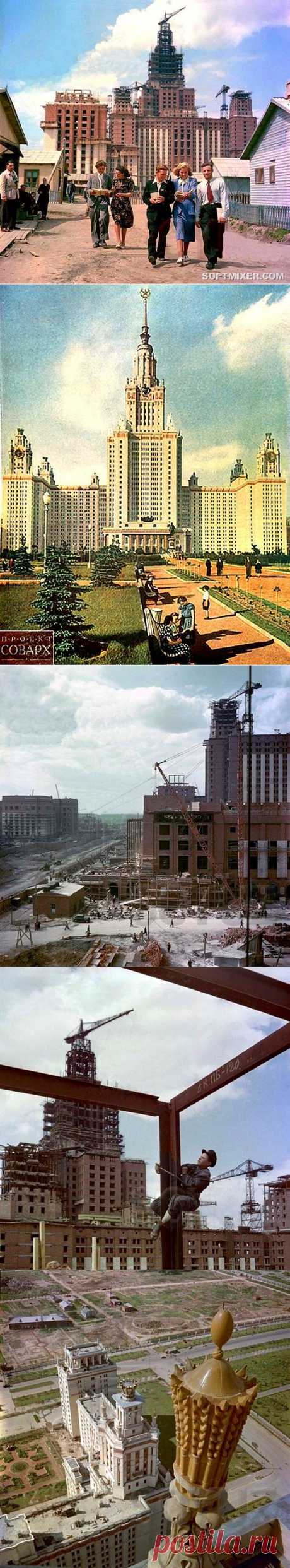 Строительство МГУ в цвете / Назад в СССР / Back in USSR
