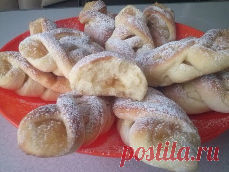 Булочки с яблочной начинкой!Muffins with Apple filling!