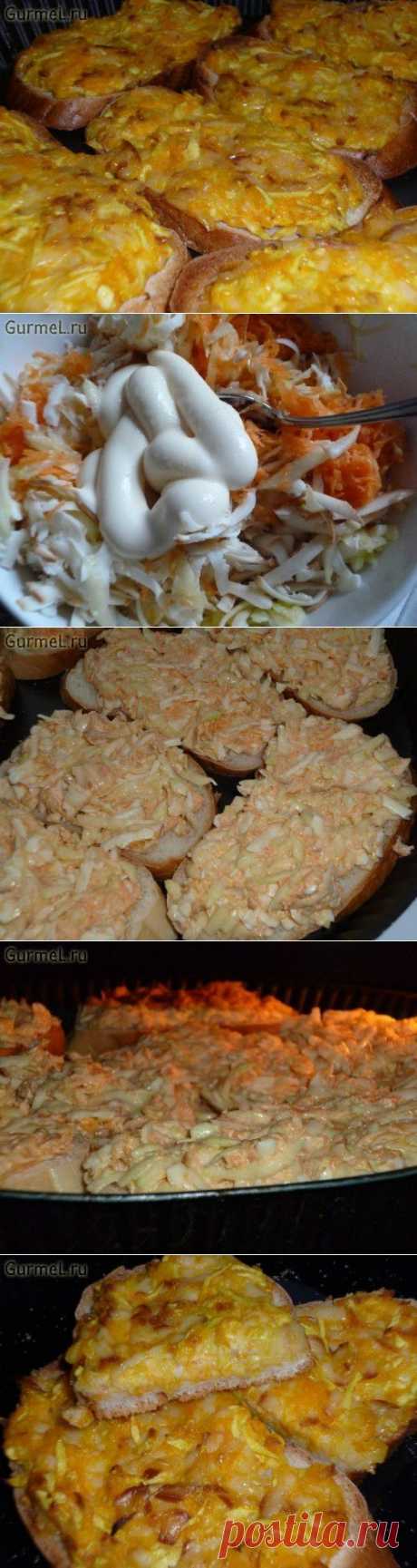 Бутерброды «Летние» с кабачком и колбасным сыром.