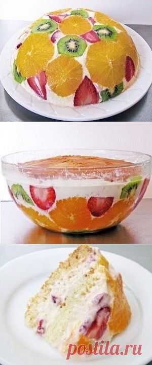 Как приготовить фруктовый торт - рецепт, ингридиенты и фотографии