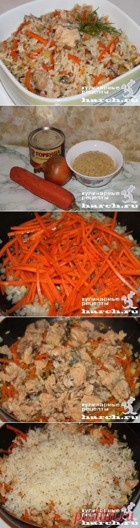 Плов с рыбными консервами