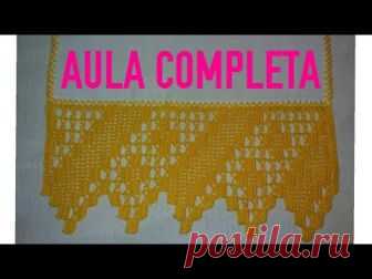BARRADO CROCHÊ - Видео онлайн CURTA A PÁGINA DO FACE https://www.facebook.com/canaldaelllen/  AULA COMPLETA DO BARRADO EM CROCHÊ FILÉ.  ASMREARTESANATO