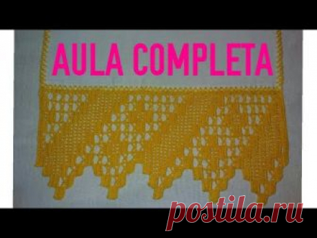 BARRADO CROCHÊ - Видео онлайн CURTA A PÁGINA DO FACE https://www.facebook.com/canaldaelllen/  AULA COMPLETA DO BARRADO EM CROCHÊ FILÉ.  ASMREARTESANATO