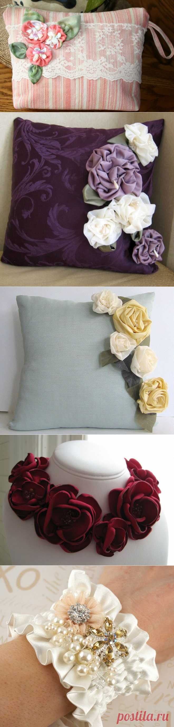 Цветочное великолепие Hand made из ткани