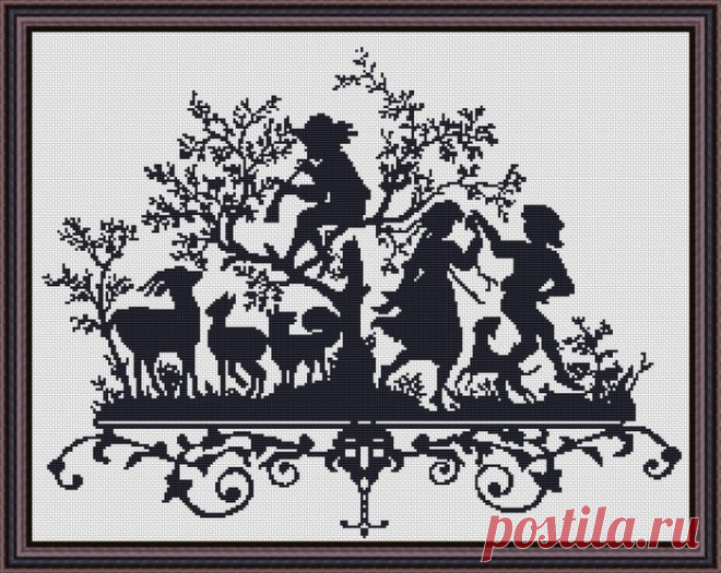 Вышивка в технике Blackwork + схемы.