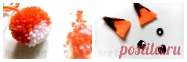 Pom Pom Fox DIY - Red Ted Art