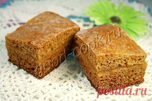 Полуржаной пряничный пирог, рецепт приготовления