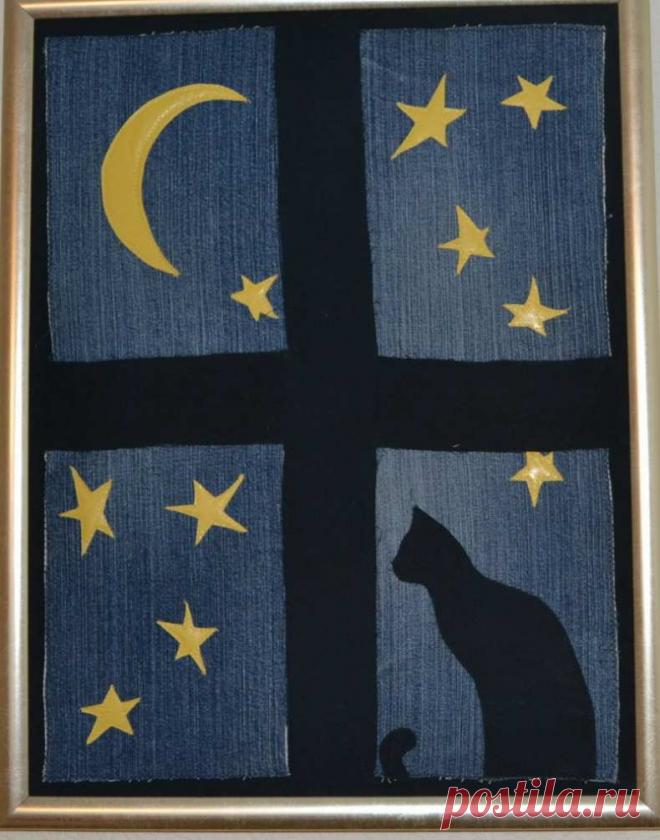 Картина из джинсовой ткани своими руками: поэтапный мастер-класс, как сделать объемную картину из лоскутов ткани в домашних условиях