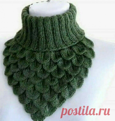 Вяжем оригинальную манишку.