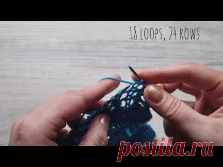 Секционный узор спицами🧶❤️knitting pattern.