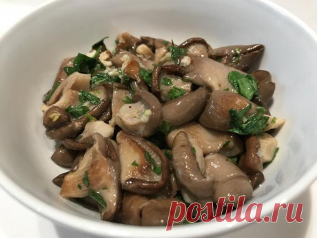 Закуска из вешенок, маринованных быстрым способом