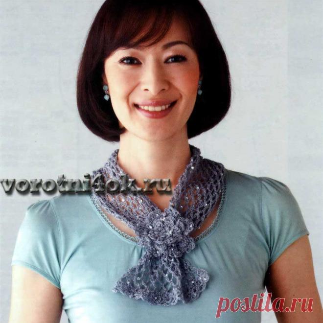 Сетчатый воротник-шарфик