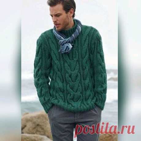 Men's knit sweater Chunky knit men's pullover Irish | Etsy