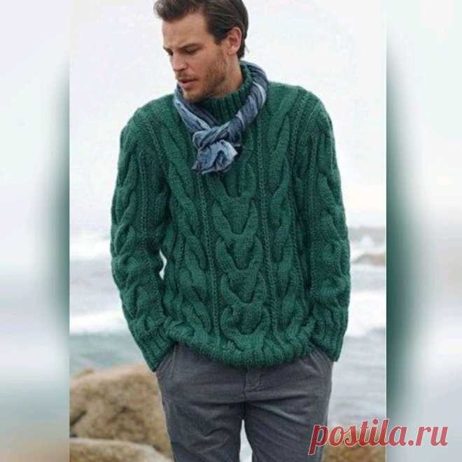 Men's knit sweater Chunky knit men's pullover Irish | Etsy
