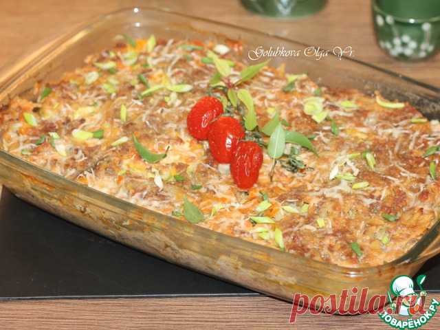 Запеканка с картофелем, кабачками, мясным фаршем. Рецепт очень вкусной запеканки из овощей и мясного фарша с сыром и яично-сметанной заливкой! Запеканка получается многослойной, сочной, сытной - идеальный вариант для обеда или ужина.
