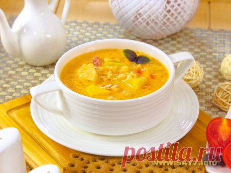 Сырный суп с булгуром и томатами. Сырный суп с булгуром и томатами