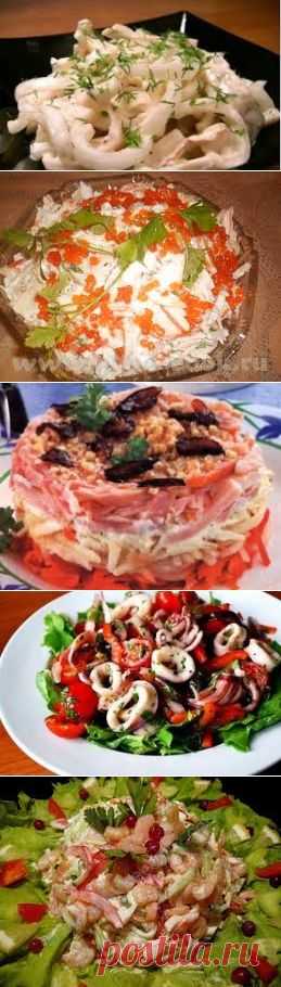 Салаты из кальмаров - Простые рецепты Овкусе.ру