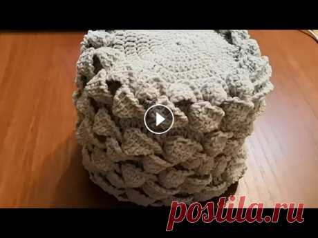 Шапочка ,,Тунисские Лепестки,, в стиле 3D. Шапочка, в стиле 3д, выполнена в технике тунисского вязания. Использованы нитки Аlize, в 100гр.-330м, крючок 3,5м.м., расход 100гр. Вязание не сложное...