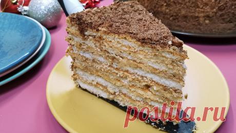 Большой красивый торт своими руками, без выпечки, быстро и просто (рецепт из магазинных коржей со сгущенкой) | Розовый баклажан | Дзен