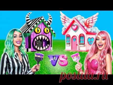 Мы построили секретные домики! Любовь из Головоломки 3 vs Битлджус!